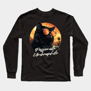 Cat Solar Eclipse Watcher, Umbraphile Total Solar Eclipse Glasses Art Long Sleeve T-Shirt